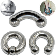 Lunivop 1PC Stainless Steel Big Size Straight Barbell Rings Curved Banana Penis Tragus Large Horseshoe Rings Ear Piercing jewelry