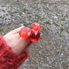 Lunivop Ins Transparent Purple Acrylic Resin Acetic Acid Irregular Knuckle Finger Piercing Rings Trendy Korean Fashion Party Jewelry