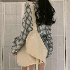 Lunivop Autumn Women Plaid Shirt Oversized Lantern Sleeve Vintage Turn Down Collar Ladies Casual Vintage Button Up Loose Tops 2023