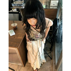 Lunivop Gothic Tank Tops Women Sleeveless Tie Dye Y2k Vintage Crop Tops Streetwear 2000s Japanese Lace Up Camis E-girls Summer