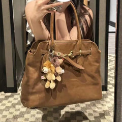 Lunivop Large Capacity Brown Tote Bag Women Autumn Winter Vintage Leather Shoulder Bags Female Vintage Casual Handbag Aesthetic