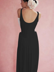 Lunivop Sexy High Slit Maxi Dress For Women Black Sleeveless High Waist Dress Female Summer Skinny Elegant Party Clubwear 2024