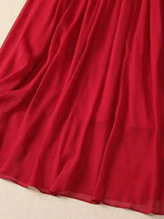 Lunivop solid 3D flowers folds women's dresses round neck long sleeve high waist elegant dress female autumn 2025 new