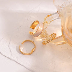 Lunivop 3Pcs/Set Trendy Simple Hollow Opening Ring for Women Exquisite Alloy Adjustable Ring Elegant Niche Design Party Jewelry Gifts