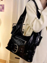 Lunivop High Street Black Shoulder Bags Purse Women Sweet Cool Hot Girls Leather Y2k Handbag Female Retro Casual Crossbody Bags