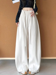 Lunivop High Waist Loose Wide Leg Casual Pants Women's Early Spring New Sle Knife Loose Fit Trousers Slimming Spor Pants