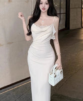 Lunivop Woman Dress Sleeveless Lace Patchwork Slim Backless Sweet Elegant Temperament Party Dresses Sexy Ladies Fashion