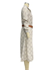Lunivop Casual Shirt Dress Women Office Ladies Long Dresses for Woman Long Sleeve Plaid Midi Female Sundress Button with Belt