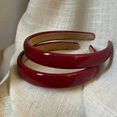 Lunivop Vintage Pu Headbands Red Color Hairbands For Women Hair Accessories Girls Fashion Headwear