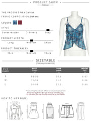 Lunivop Mesh See Through Printed Vest Women Sexy Casual V-neck Sleeveless Suspender Camisole Patchwork Tank Top Streetwear