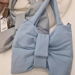 Lunivop Elegant Bow Design Tote Bag Women Versatile Minimalist Feminine Shoulder Bag Ladies Roomy Spacious Chic Casual Crossbody Bag New