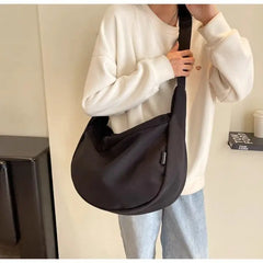 Lunivop Large Capacity Canvas Bag Versatile Niche Design Crossbody College Shoulder Commuting Hobos Bags