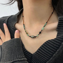 Lunivop Design Retro Vintage Natural Stone Bracelet New Chinese Style Choker Jade Bracelet Women Jewelry Accessories