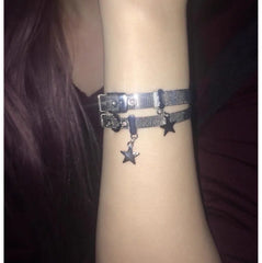 Lunivop Harajuku Sweet Girls Star Charms Bracelets Cute Punk Cool Pentagram Bangles Bracelet for Women Party Club Korean Fashion Jewelry
