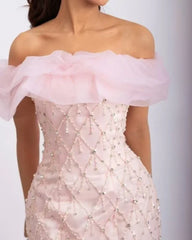 Lunivop Elegant Sparkle Off the Shoulder Prom Dress Formal vestidos para festas Mermaid Beading Sequins Evening Dress