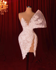 Lunivop Pretty Pearls Lace Prom Dresses Unique V Neck Appliques Organza Mermaid Evening Dress With Detachable Train Mesh Bride Gown