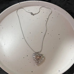 Lunivop Gothic Religious Cross Red Heart Pendant Necklace Set for Women Grunge Hip Hop Necklace Jewelry Gifts