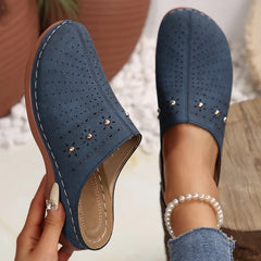 Lunivop New Fashion Women Slippers Summer Shoes Woman Split Leather Hollows Sandals Breathable Baotou Slippers Big Size 36-43