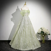 Lunivop Green Evening Dress New High-grade Birthday Dress One Shoulder Formal Dress Women Elegant Evening Dresses Simple Fashion