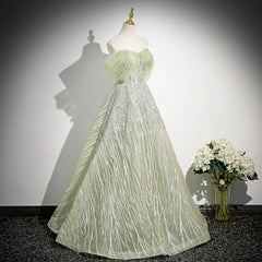 Lunivop Green Evening Dress New High-grade Birthday Dress One Shoulder Formal Dress Women Elegant Evening Dresses Simple Fashion