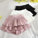 Lunivop Tiered Ruffled Mini Skirt High Waist Layered Flowy Chiffon Short Skirt Summer Spring Women Soft-Girl Fairycore Outfit