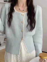 Lunivop Sweet Chic Soft Cardigan Women Long Sleeve Fashion O Neck Knitted Jacket Fall Korean Casual Female Elegant Buttons Tops Cute New