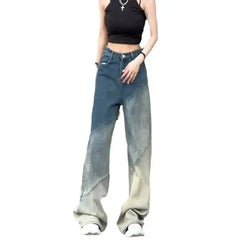 Lunivop Faionable High Waist Wide Leg Jeans Women's Straight Cut Floor Length Trousers Autumn Winter New Sle Versatile Loose Slim...