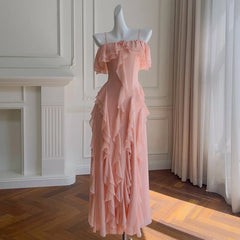 Lunivop Fashion Women Dress Short Sleeve Slash Neck Solid Color Female Summer Evening Party Dresses New Tide