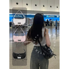 Lunivop Wild Knot oulder Bag Dstring Crossbody Bag for Women Daily Use Polyester Material Summer 2024 Sle