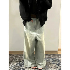 Lunivop Y2K Style Blue Women Jeans 2024 Vintage Fashion High Waisted Streetwear Wide Leg Jean Female Trouser Hip Hop Baggy Denim Pants