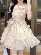 Lunivop Floral Sweet Mini Dress Women Vintage Cute Ruffles Puffy Sleeve Dress Casual Summer Slim High Quality Elegant Vestidos New