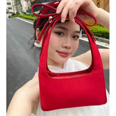 Lunivop Vintage Red Hand Bag Purse Women New Sweet Cool Hot Girls Portable Handle Wallets Female Retro Cute Y2k Bags Aesthetic