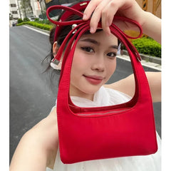 Lunivop Vintage Red Hand Bag Purse Women New Sweet Cool Hot Girls Portable Handle Wallets Female Retro Cute Y2k Bags Aesthetic