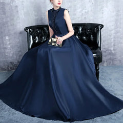 Lunivop Elegant Simple Slim Fit O-neck Evening Dresses Sleeveless Backless Cross Lace-up Prom Dress New Beading Design Formal Robe