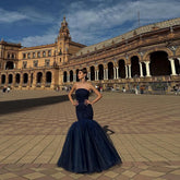 Lunivop Gothic Style Black Wedding Dresses For Photo Long Mermaid Bridal Dress Strapless Sequins Chic Bridal Gowns Vestidos De Noiva