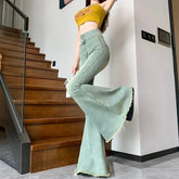 Lunivop Aesthetic Hot Skinny Flare Jeans Women Vintage Slim Fit High Waist Denim Pants Woman Y2K Streetwear Wide Leg Trousers