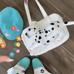 Lunivop Harajuku Aesthetic Y2k Shoulder Bags Women Hot Girl Uniform Spotted Dog Cute Handbag Female Vintage Casual Messenger Bag