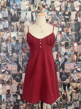 Lunivop Red Plaid Mini Dresses Women Three Buttons Lace Trim V Neck Sleeveless A-line Vestidos Summer Sweet Preppy Style Suspender Dress