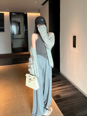 Lunivop Women Harajuku Wide Leg Sweatpants Spring Fall Fashion Sport Pants Streetwear Casual Baggy Oversized Clothes Baggy Trousers