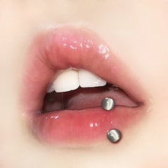 Lunivop Cute Opal Inner Teeth Lip Ring Glue Dripping Oil Lip Nose Pierced Titanium Steel Internal Thread Ear Traugs Conch Piercing