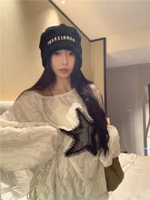 Lunivop Streetwear Drawstring Pleated Loose Long-sleeved T-shirt Women Autumn New O-Neck Star Stitching Distressed Casual Tops