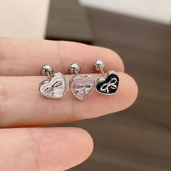 Lunivop Design Sweet Cool Style Bow Knot Earrings Women's Simple Elegant Jewelry Gifts