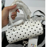 Lunivop Harajuku Wave Point White Y2k Hand Bag Women Retro Versatile Handle Messenger Bag Ladies Retro Cylinder Crossbody Bags