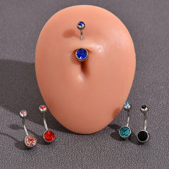 Lunivop 1PC Crystal Gem Curved Barbell Rings Belly Button Navel Rings Piercings Nombril Ombligo Piercing Charming Jewelry