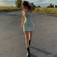 Lunivop Summer Bodycon Short Dresses for Women Cheap Casual Solid Color Ribbed Evening Party Mini Dress Sexy Club Streetwear