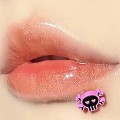 Lunivop Skull Pink Black Lip Studs Labret Rings Earrings Titanium Steel Sweet and Cool Babes Lip Piercing Jewelry