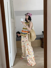 Lunivop Summer Women Painted Printing Pant Leisure Pocket Design Loose Cargo Pants Y2k Style Vintage Female Pantalones De Mujer