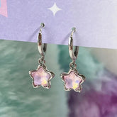 Lunivop Gothic Cute Dream Fairy Moonlight Stone Star Pendant Earrings For Egirl Y2K EMO 2000s Harajuku Goth Vintage Jewelry Accessories