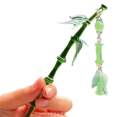 Lunivop Vintage Imitation Jade Bamboo Leaf Hair Stick Hairpin Headwear New Chinese Style Female Acrylic Hair Clasp Hair Accessories