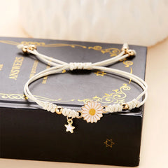 Lunivop 1pcs New Fashion Simple Colorful Sunflower Star Handwoven Bracelet for Women Sweet Elegant Party Jewelry Gifts